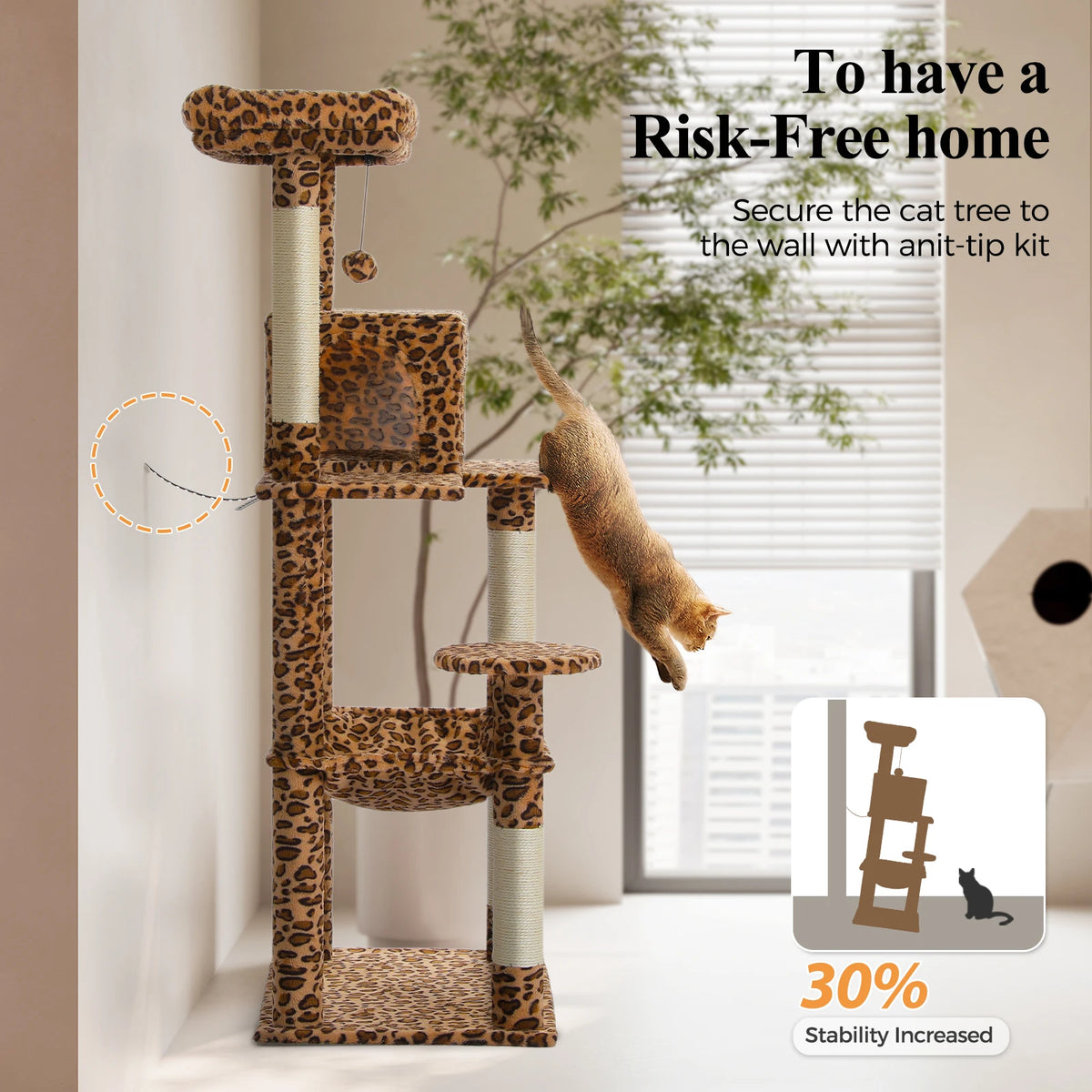 PAWZ Road Multi Level Cat Tower With Sisal Scratching Posts