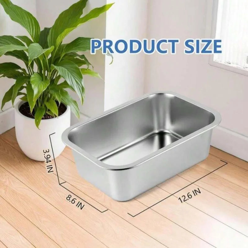 Stainless Steel Pet Bowl For Water And Food Prevents Spills