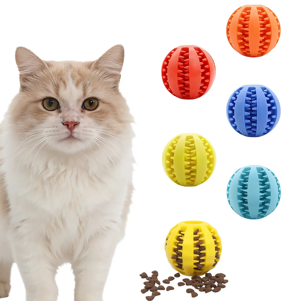 Rubber Interactive Dog Toy Ball for Teething and Chew Training