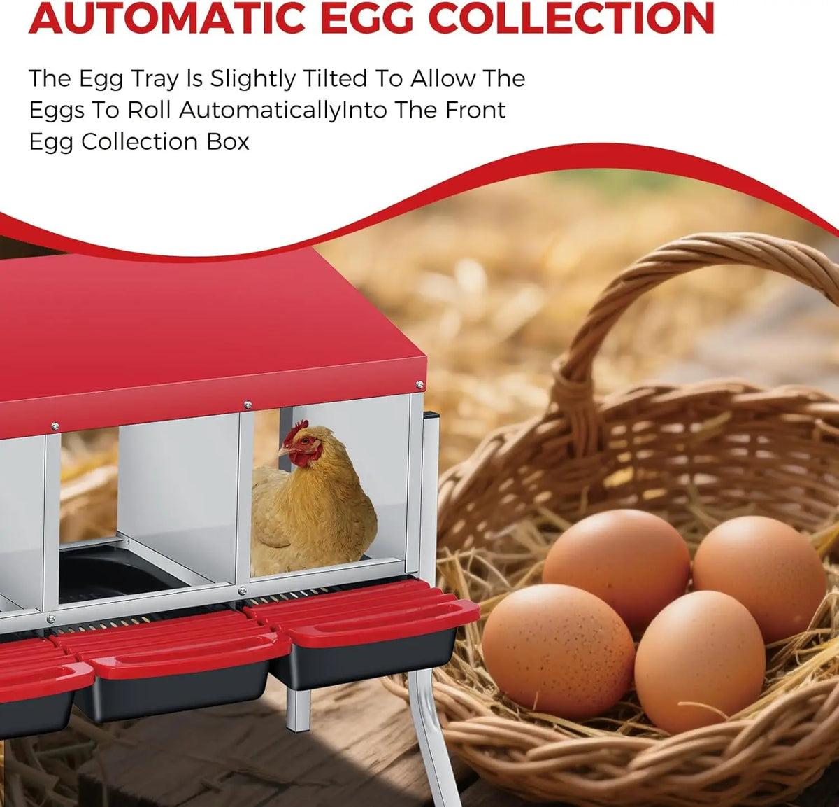 TWISTER.CK Automatic Roll Out Egg Collection Chicken Nesting Box