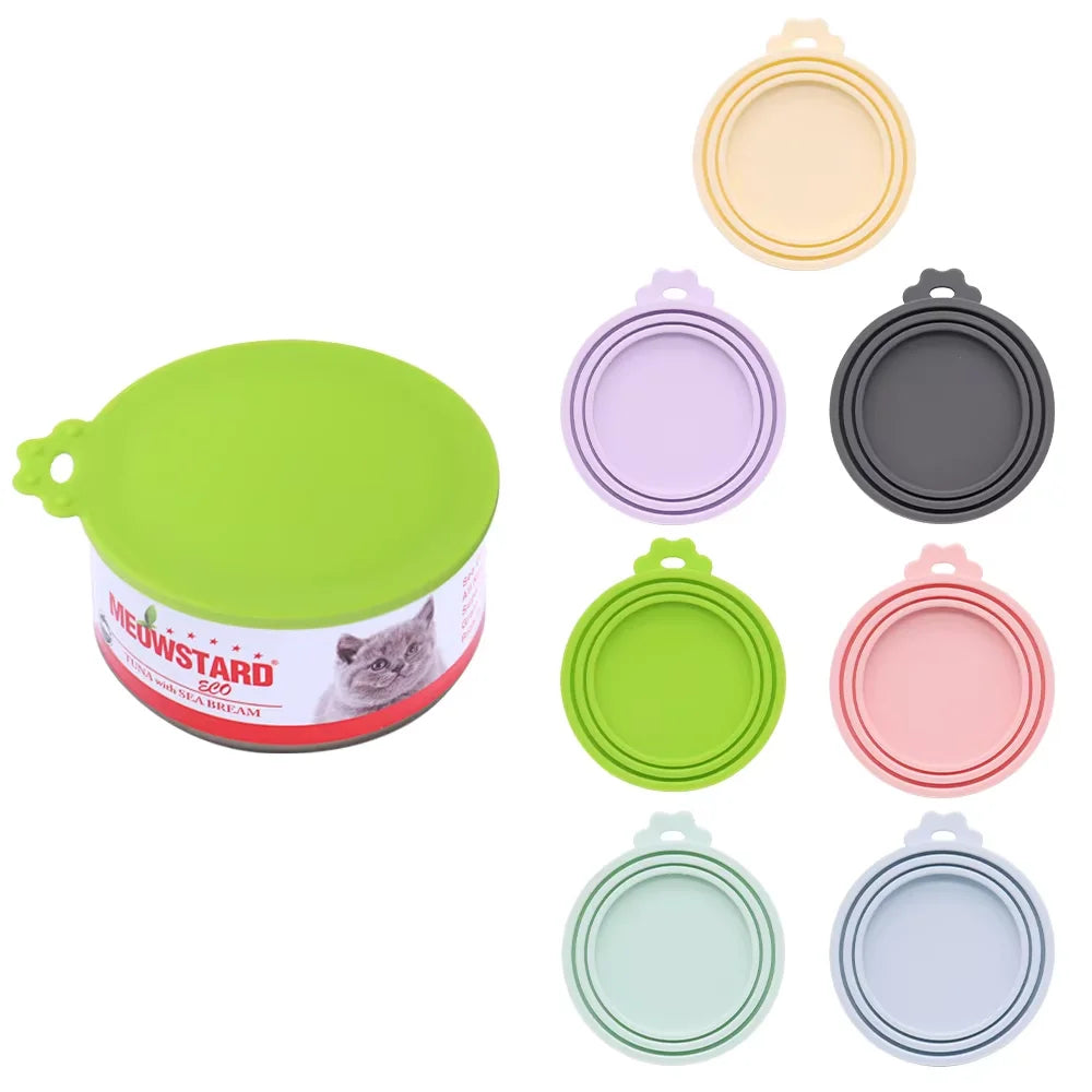 Reusable Silicone Pet Food Can Lids For Fresh Preservation