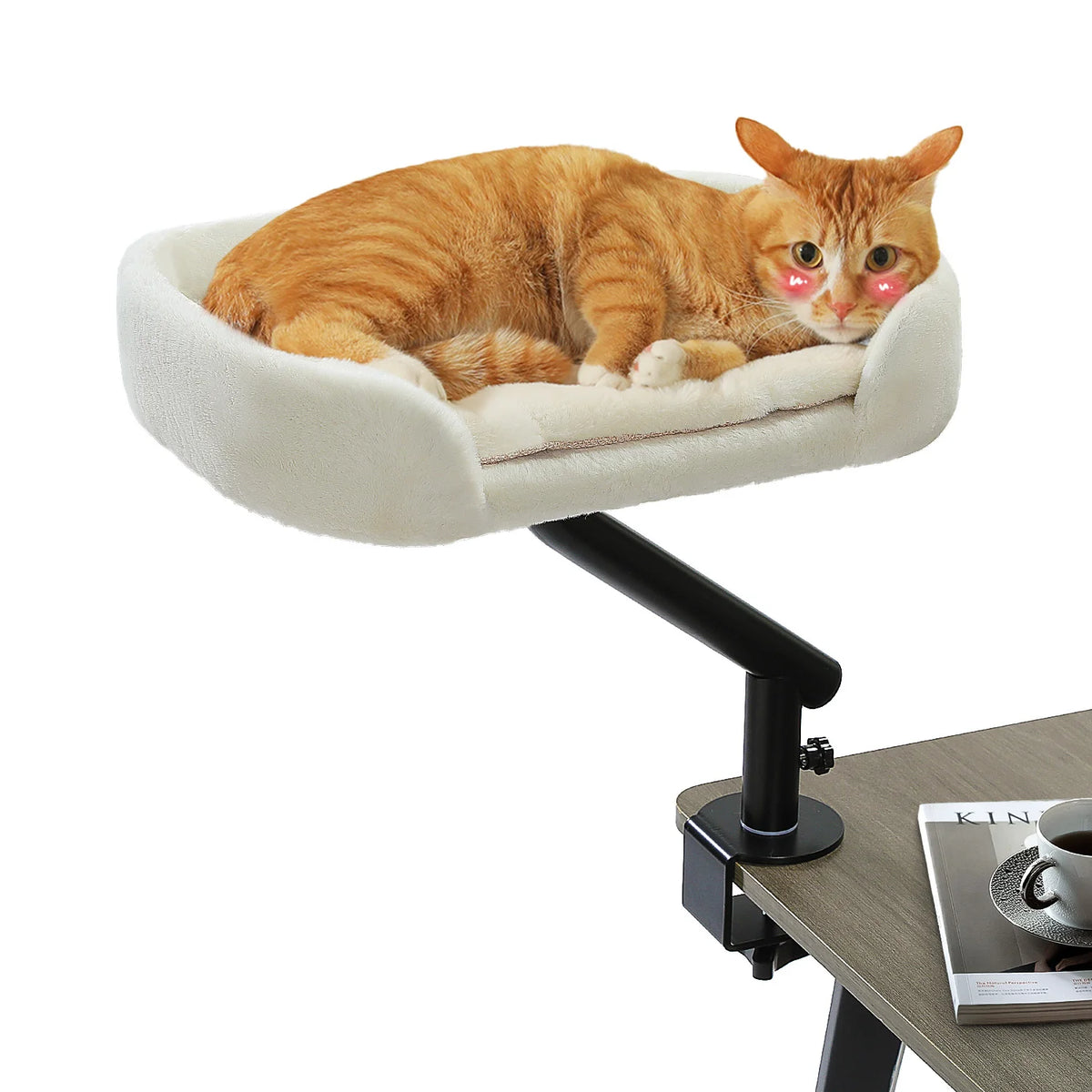 Pawz Road Plush Indoor Adjustable 360 Rotatable Cat Bed