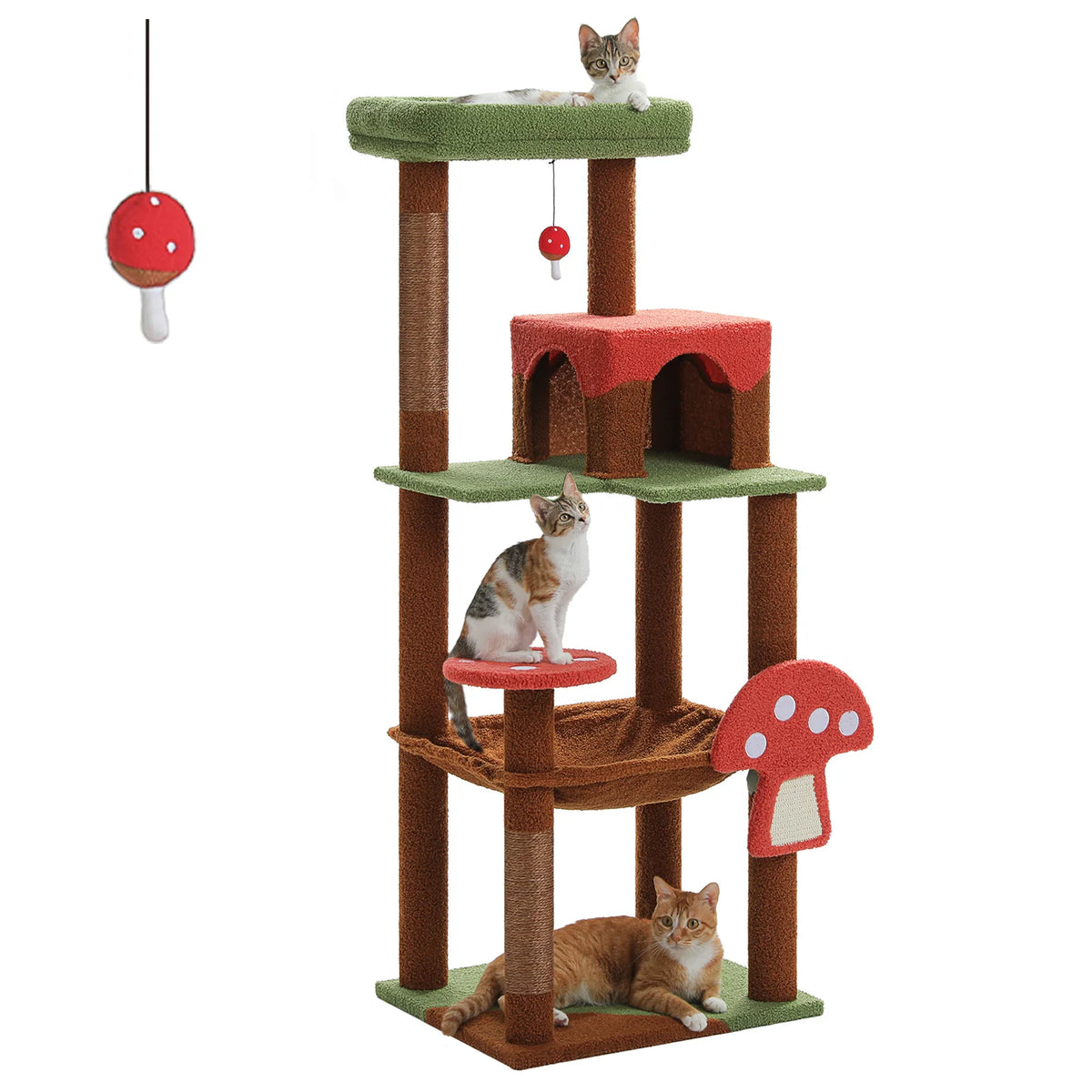 PAWZ Road Multilevel Cat Tree With Scratching Posts And Hammock