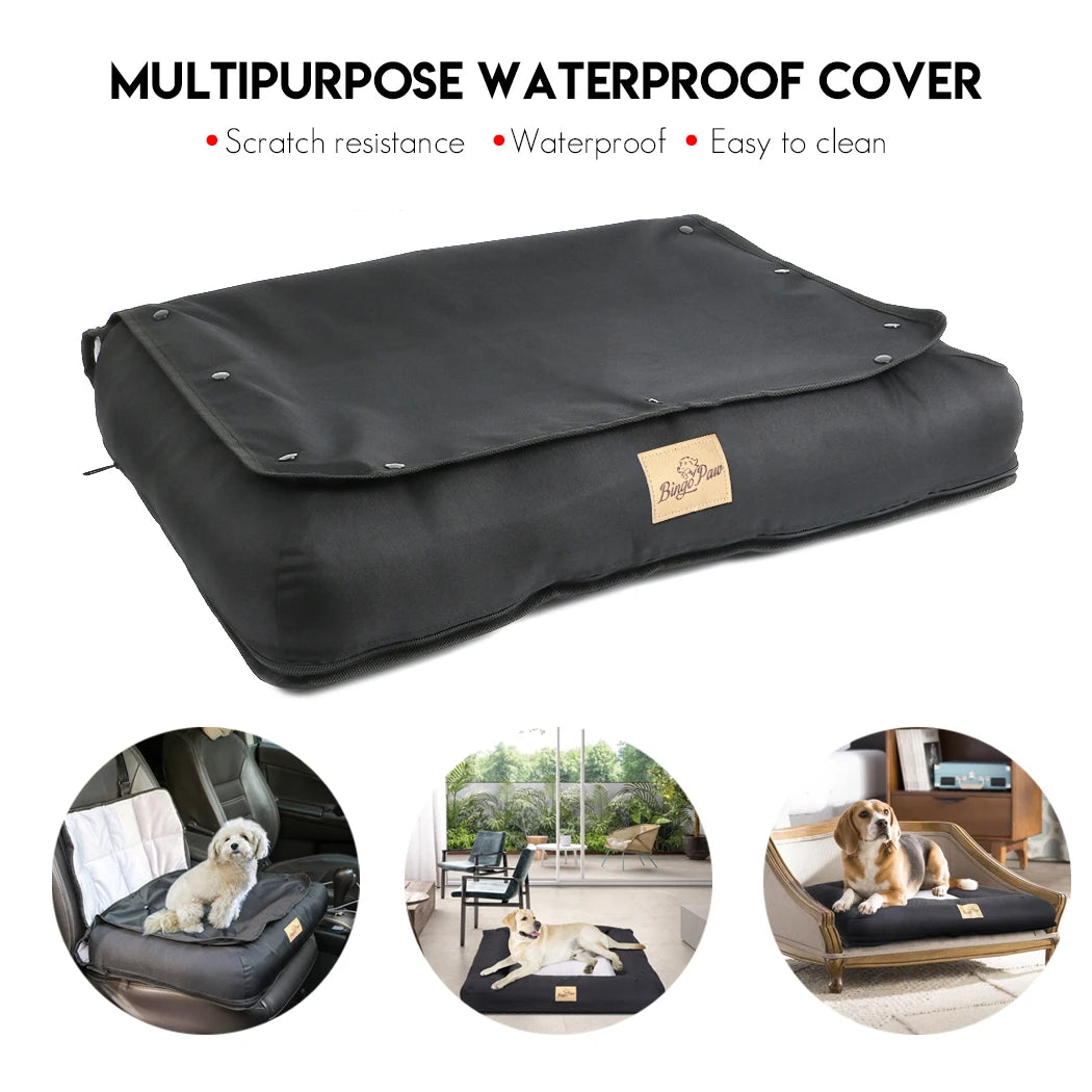 Bingopaw Waterproof Dog Car Seat Bed With Removable Cover