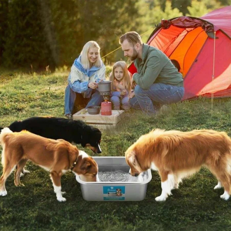 Stainless Steel Pet Bowl For Water And Food Prevents Spills