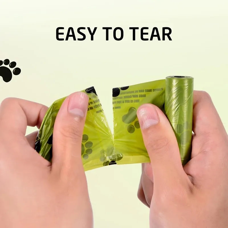 Premium Leak Proof Dog Waste Bags Featuring Durable Paw Print