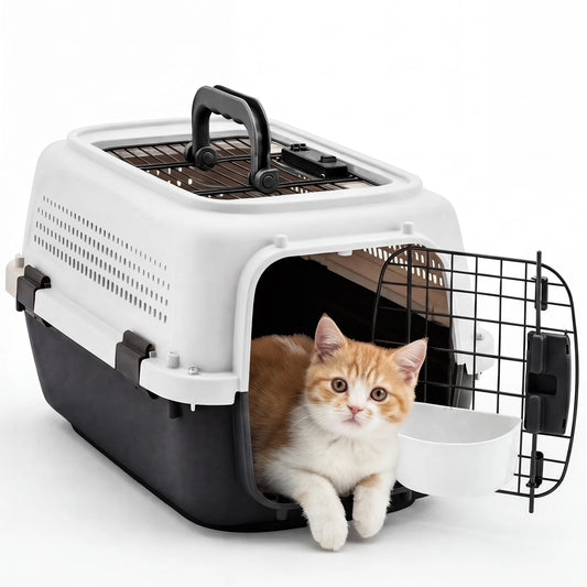 Secure Pet Travel Carrier For Small Pets With Safety Locks