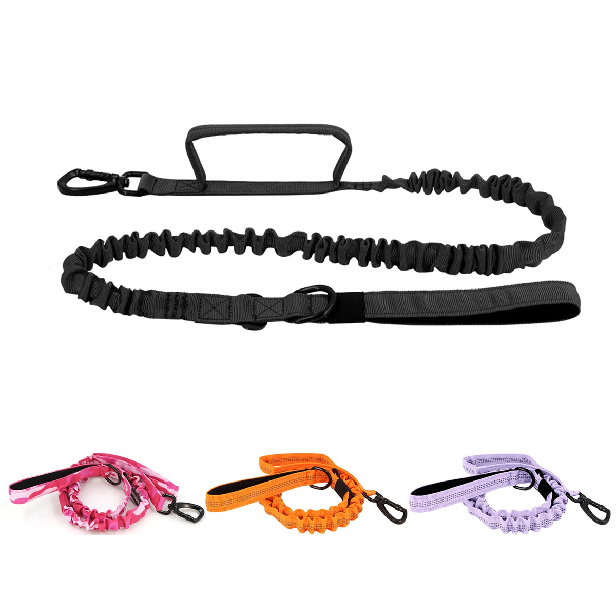 Petavel Adjustable Nylon Dog Leash With Quick Release Dual Handle