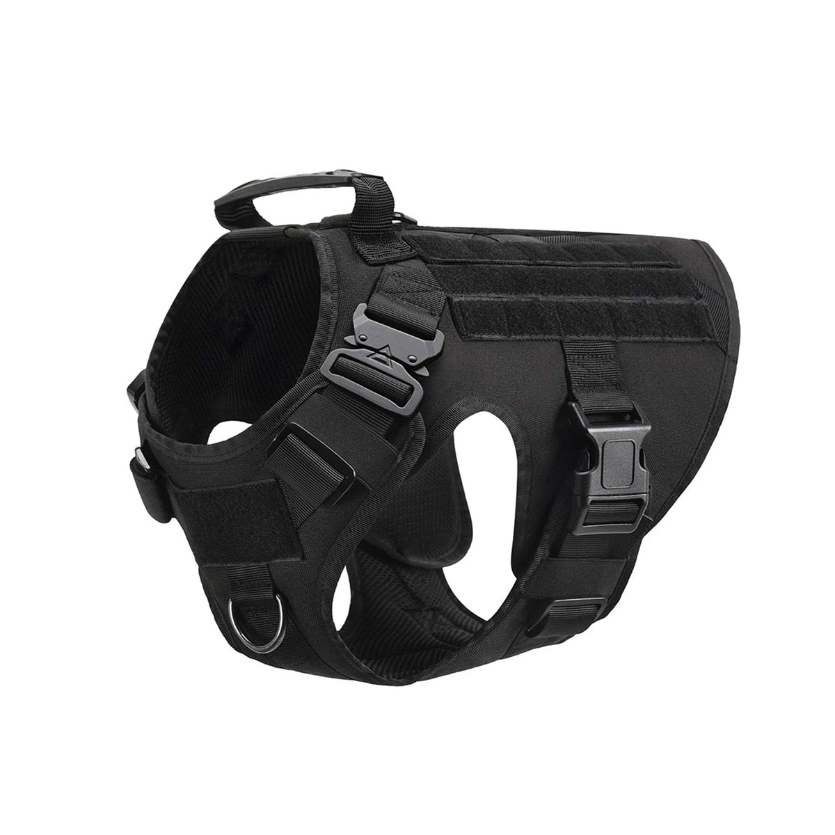 Padded Tactical Dog Harness With Quick Release Molle Vest