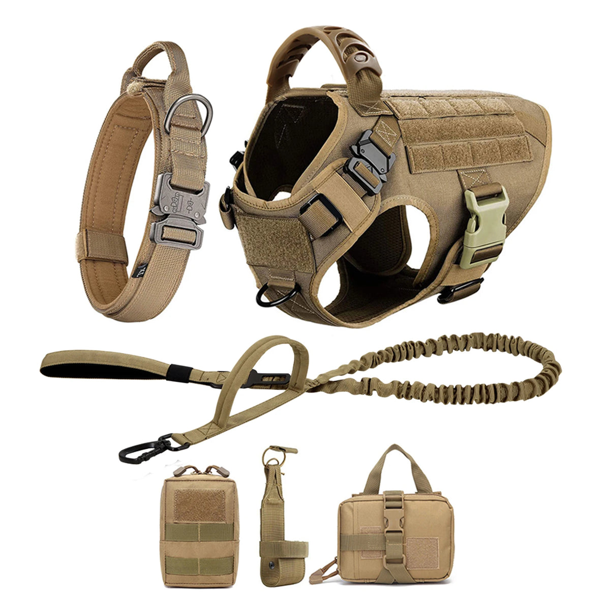 Nylon Padded Dog Harness And Leash Set With Quick Release