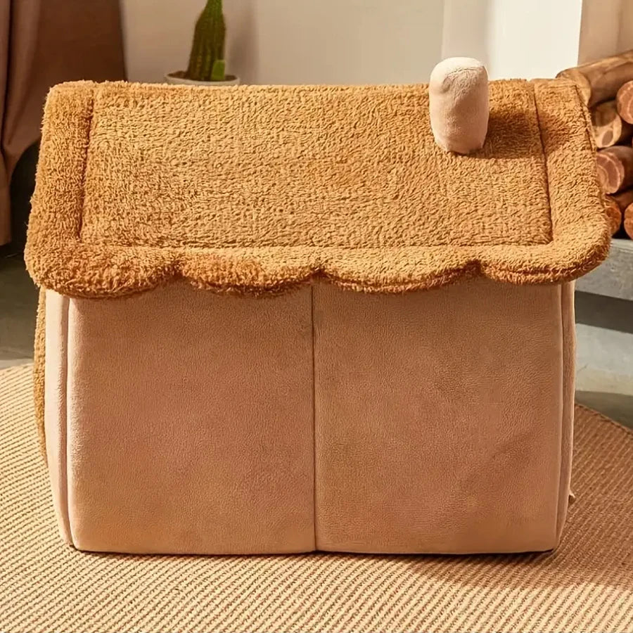 Foldable Washable Pet Cave Bed For Cats And Small Dogs