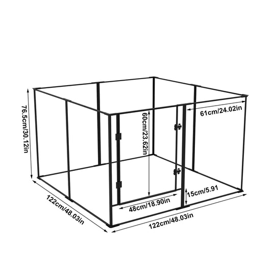 BINGOPAW Acrylic Dog Playpen Pet Exercise Whelping Fence