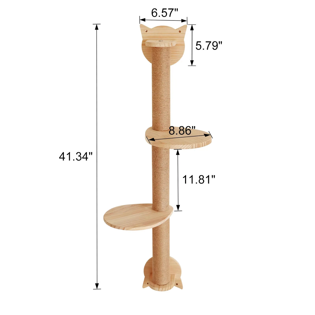CWV Wall Mounted Cat Tree With Sisal Scratcher And Hammock