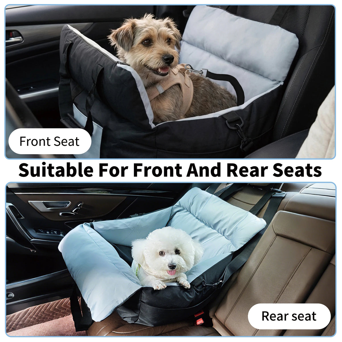 Borwart Portable Dog Car Seat With Safety Belt And Cover