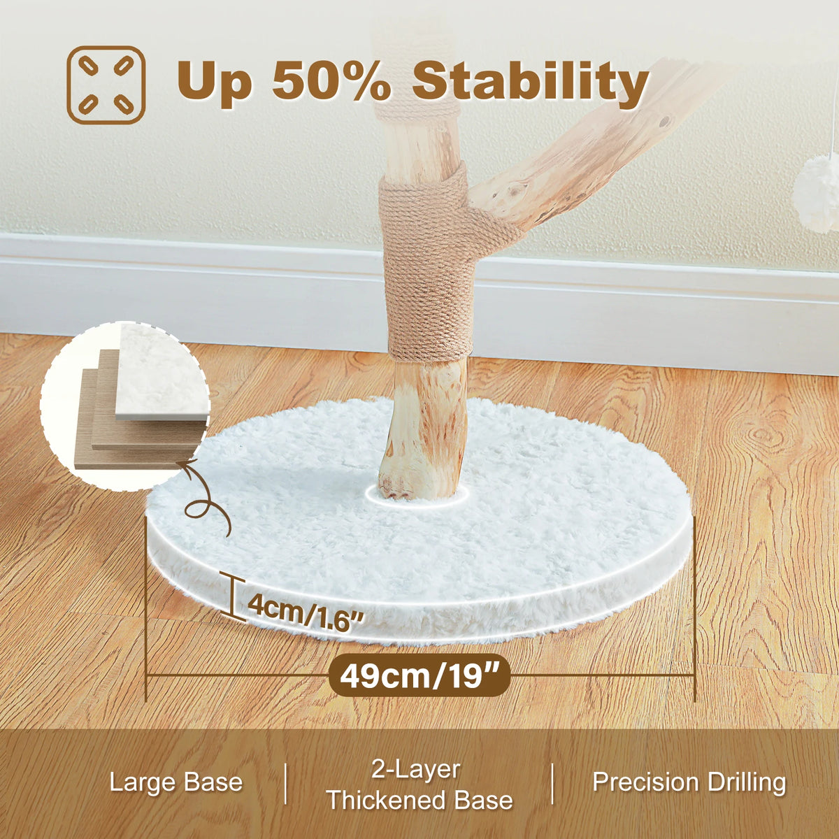 PAWZ Road Three Tier Cat Condo Solid Wood Scratching Posts