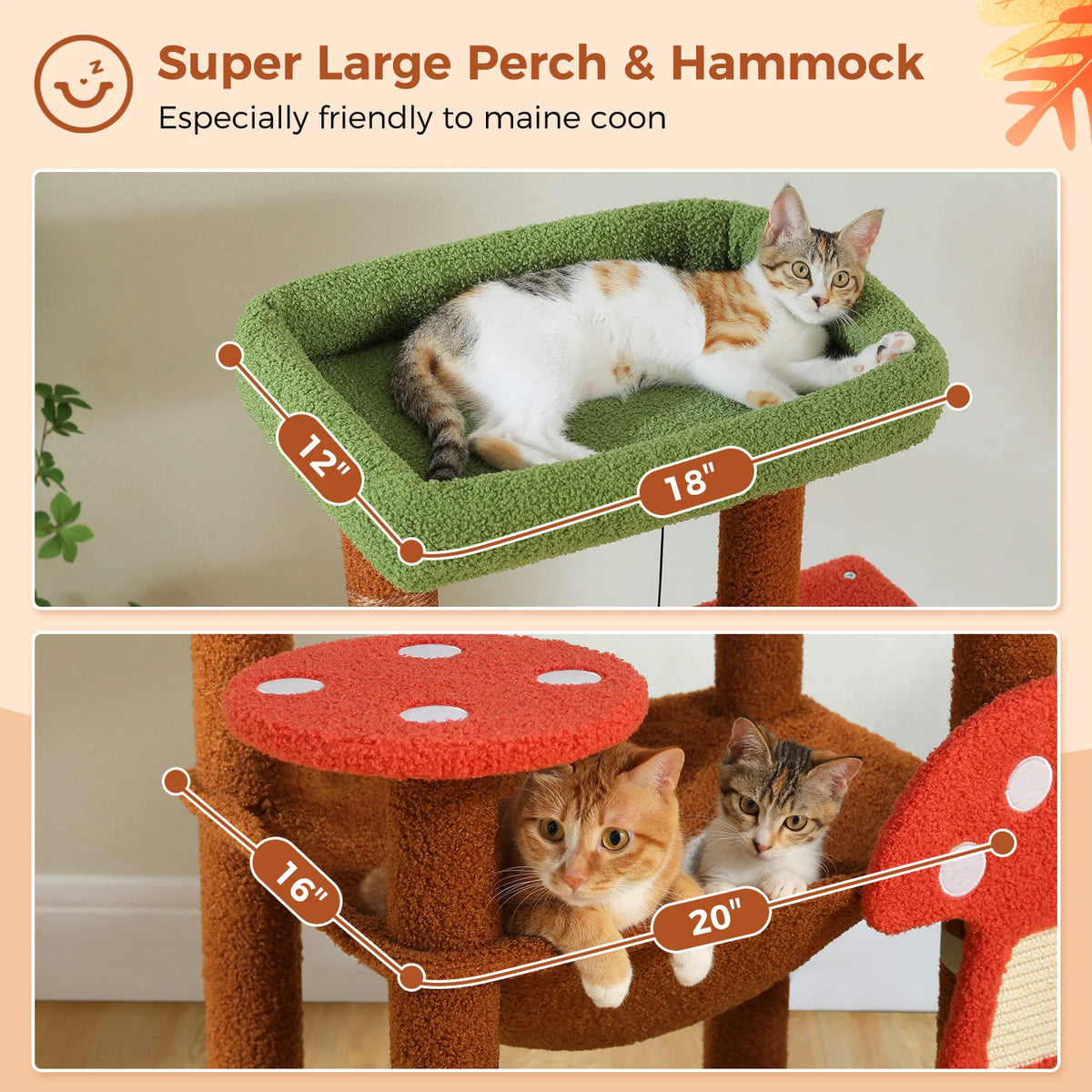 PAWZ Road Multilevel Cat Tree With Scratching Posts And Hammock