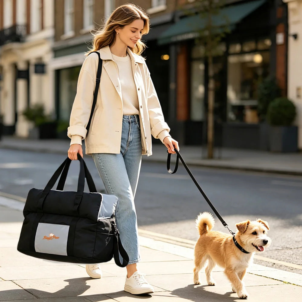 Borwart Portable Dog Car Seat With Safety Belt And Cover
