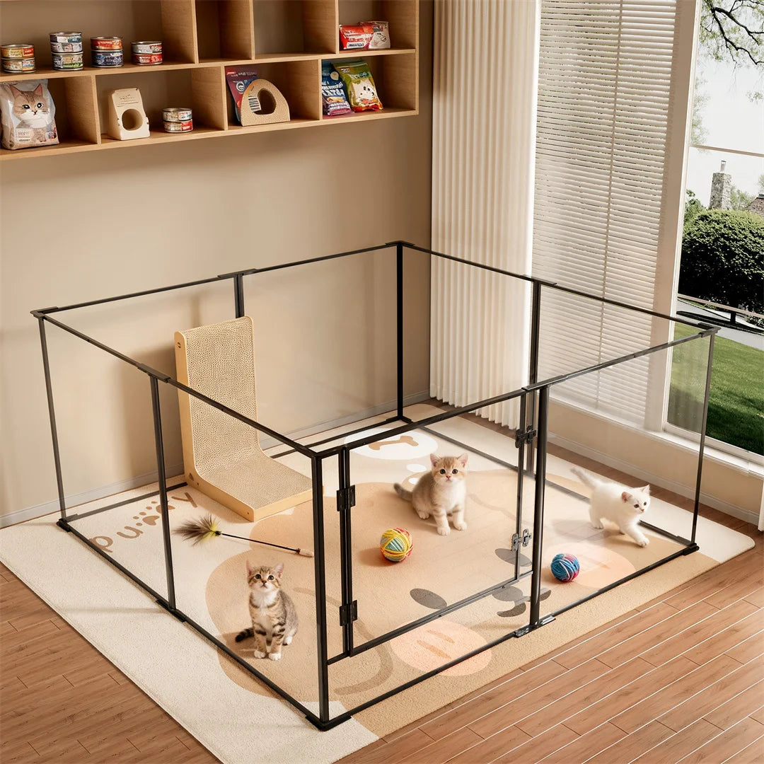 BINGOPAW Acrylic Dog Playpen Pet Exercise Whelping Fence