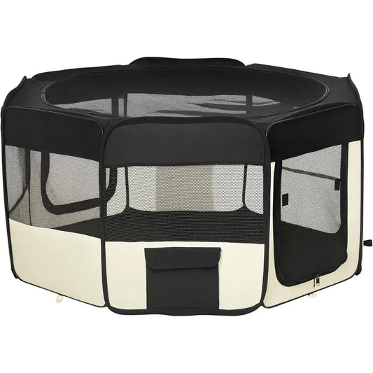 Portable Folding Pet Playpen With Carry Bag For Dogs