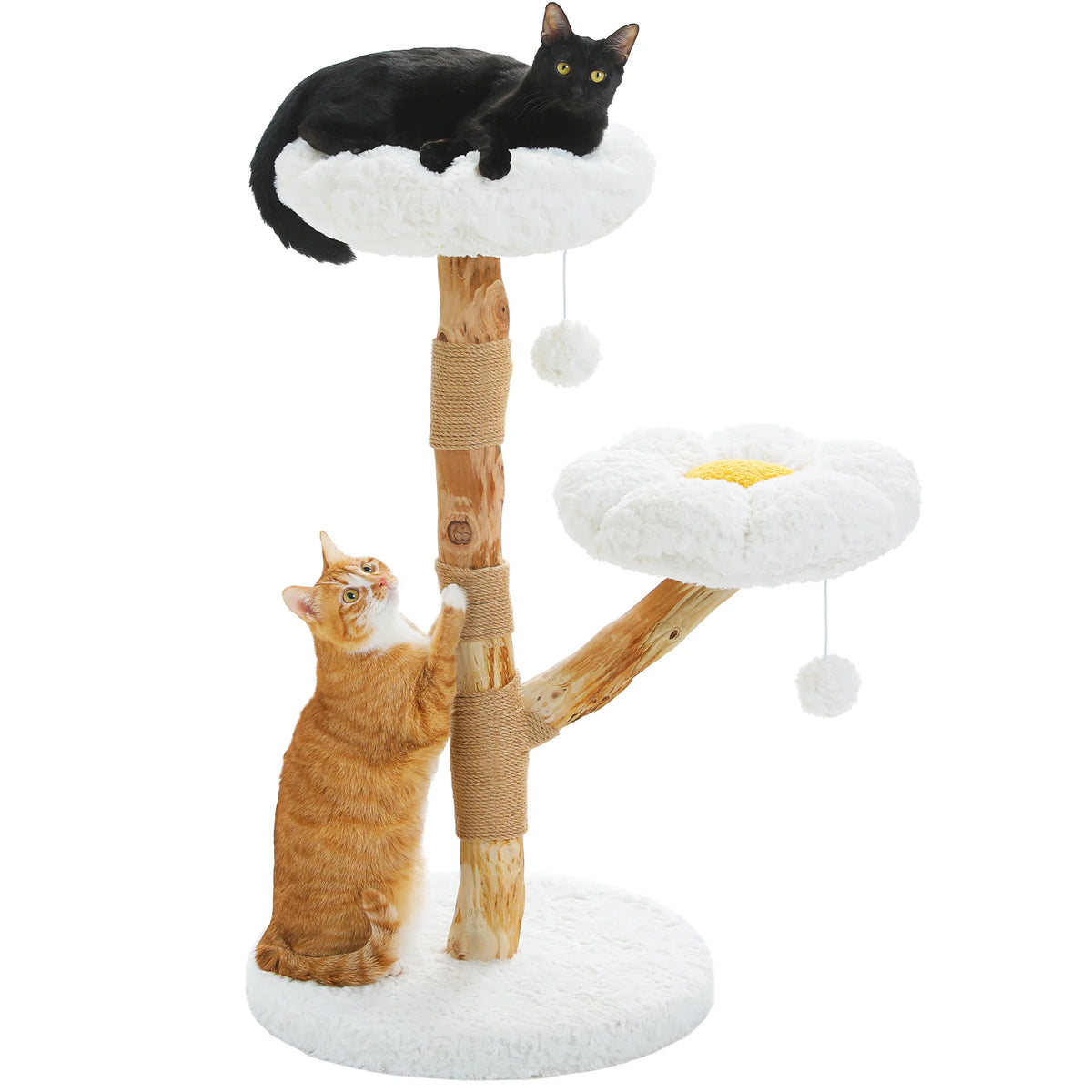 PAWZ Road Three Tier Cat Condo Solid Wood Scratching Posts