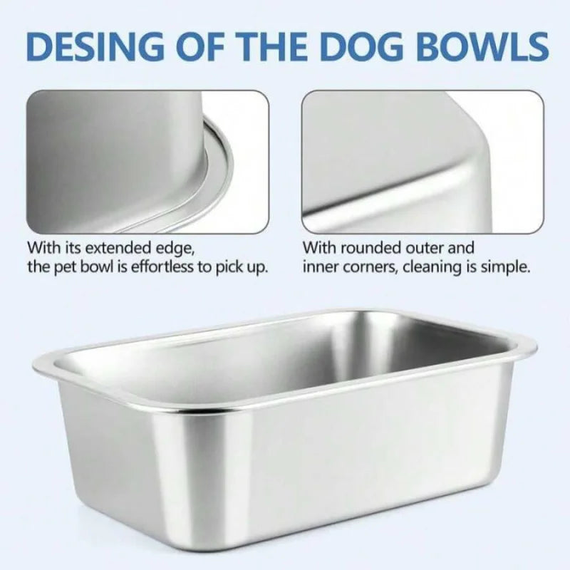 Stainless Steel Pet Bowl For Water And Food Prevents Spills