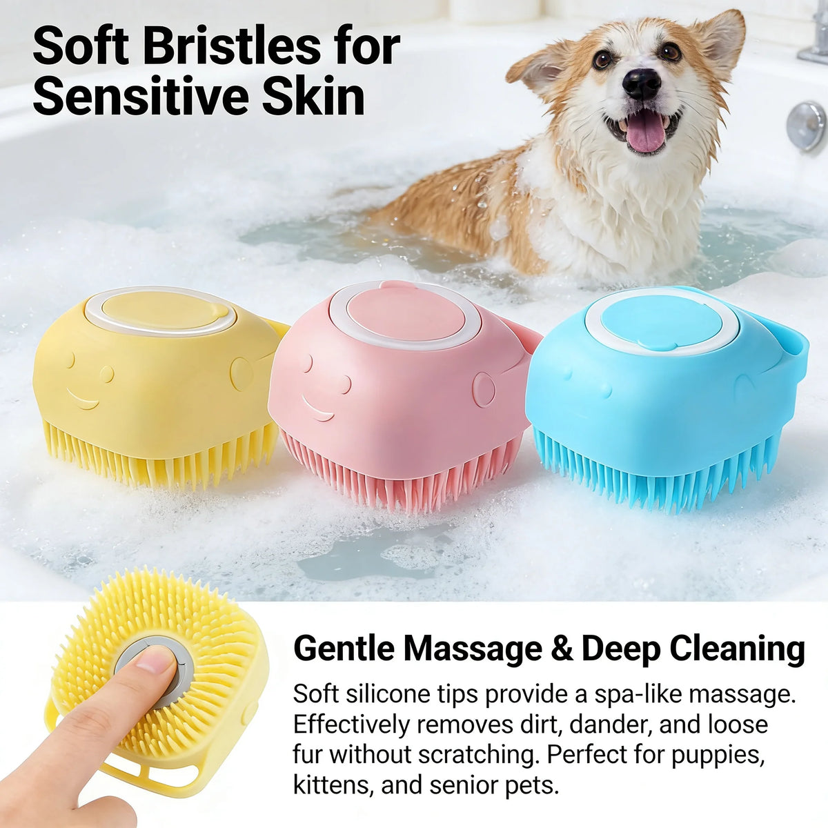 Soft Pet Bath Gloves For Dogs And Cats Grooming Brush