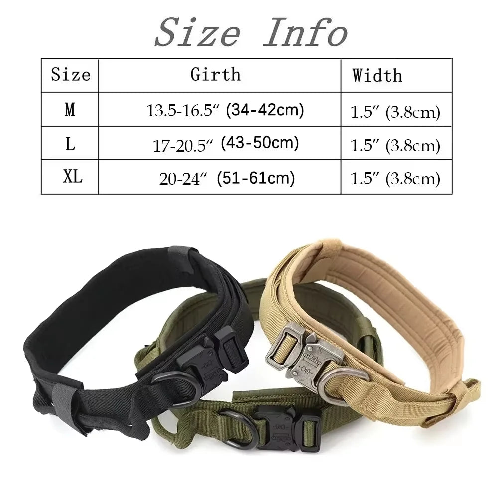 Breathable Padded Tactical Dog Harness And Nylon Collar Set