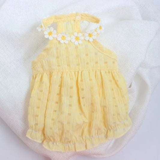 Floral Wreath Thin Dog Skirt For Small Animals And Cats