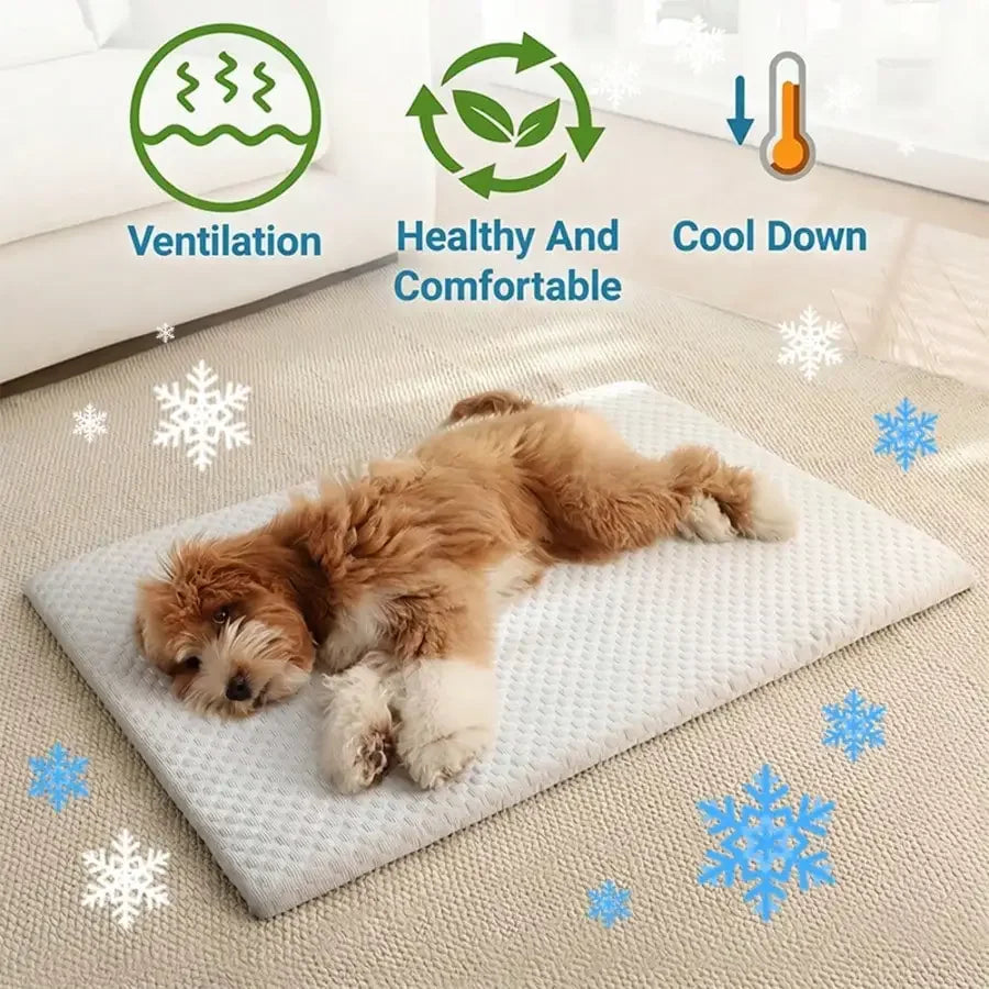 Breathable Cooling Pet Bed With Thick Supportive Padding