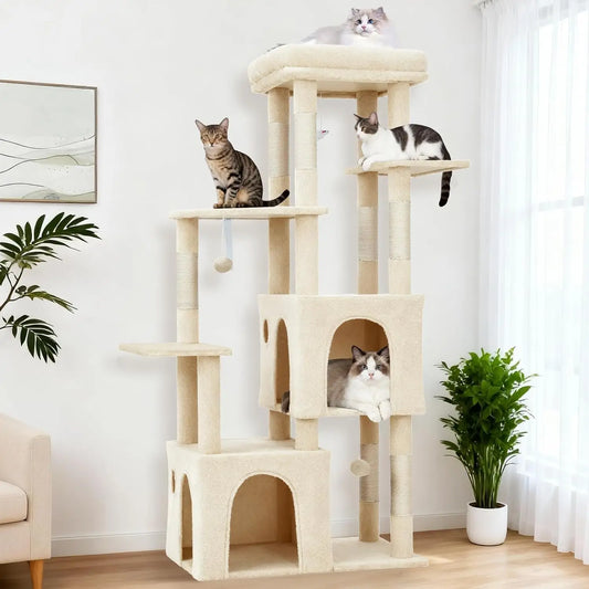 Elevated Multi Level Cat Climbing Tree With Scratching Posts