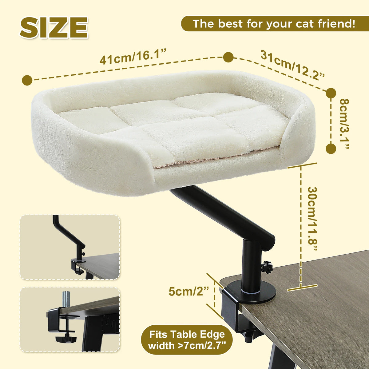 Pawz Road Plush Indoor Adjustable 360 Rotatable Cat Bed