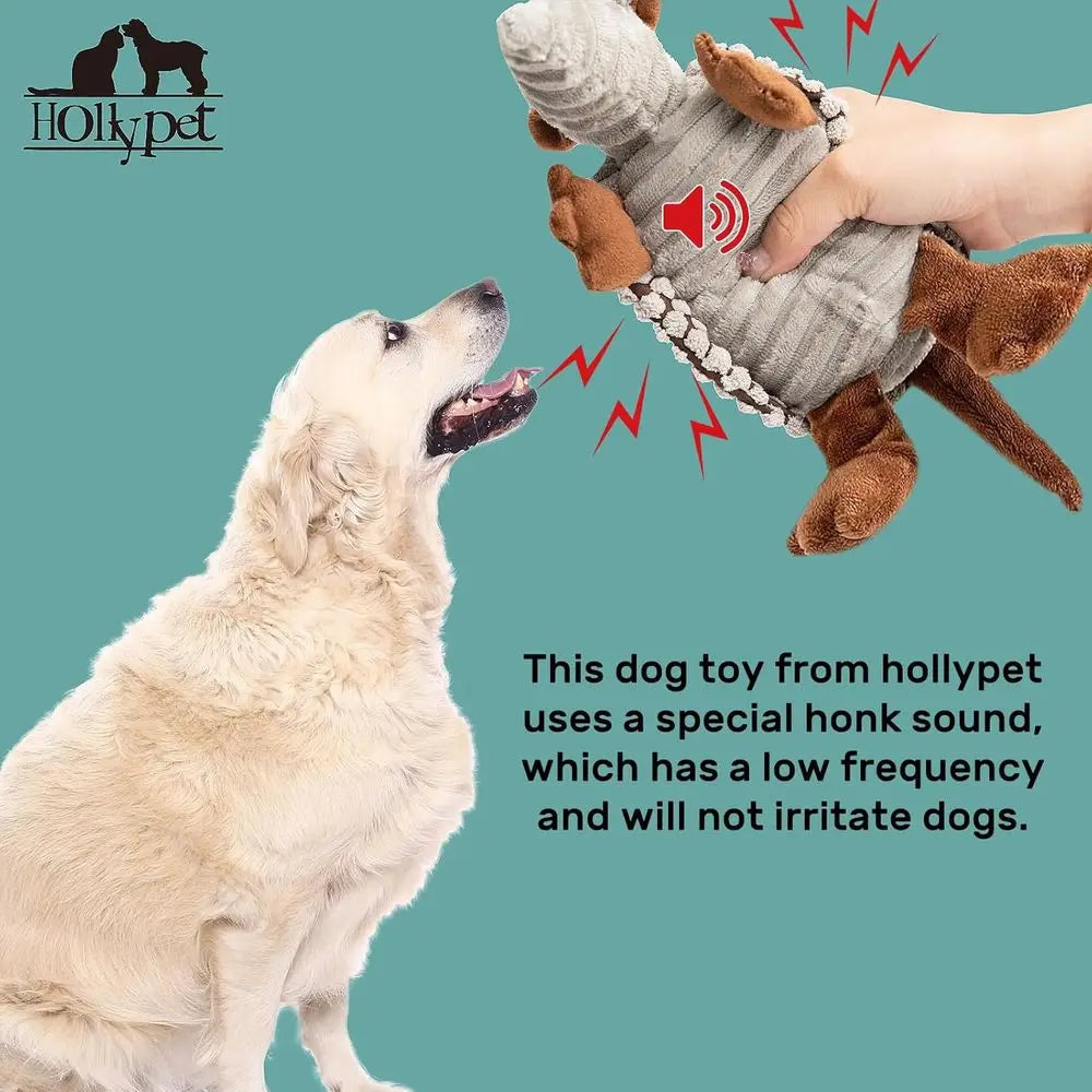 Hollypet Armadillo Squeaky Dog Toy For Playful Chewers