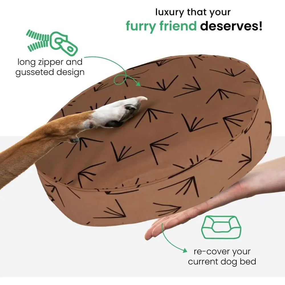 Heat Waves Pet Bed With Breathable Washable Cotton Cover