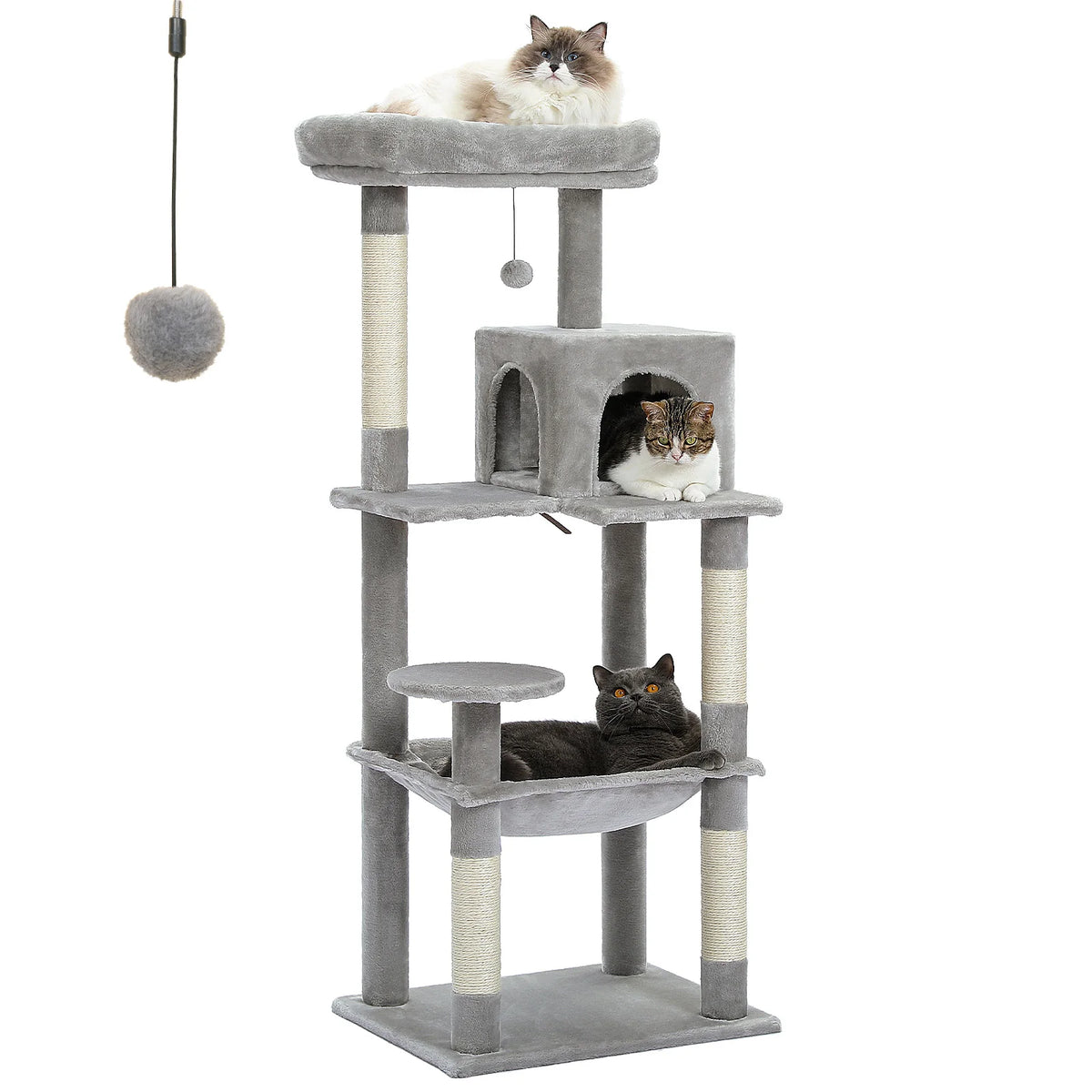 PAWZ Road Five Tier Cat Tower With Sisal Scratching Posts