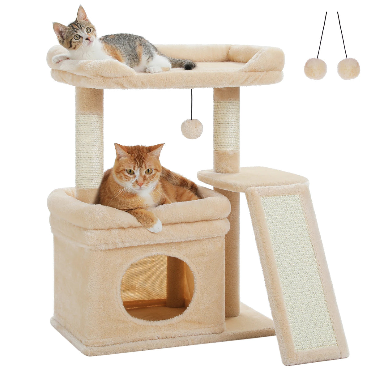 Pawz Road Three Tier Cat Tree With Sisal Scratcher Platform