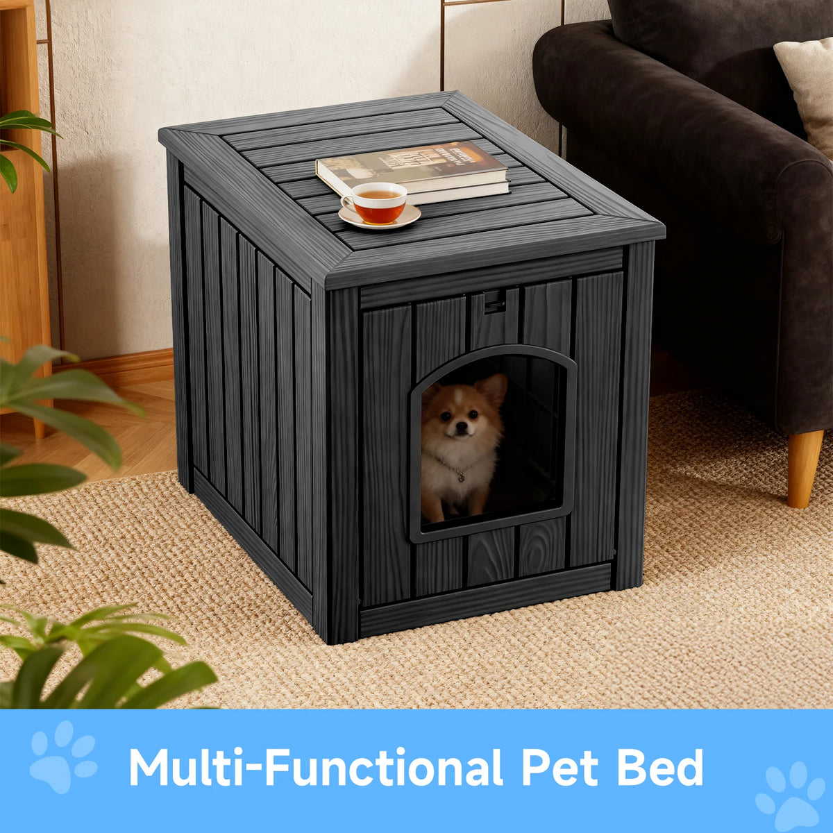Resin End Table Cat House And Waterproof Pet Kennel