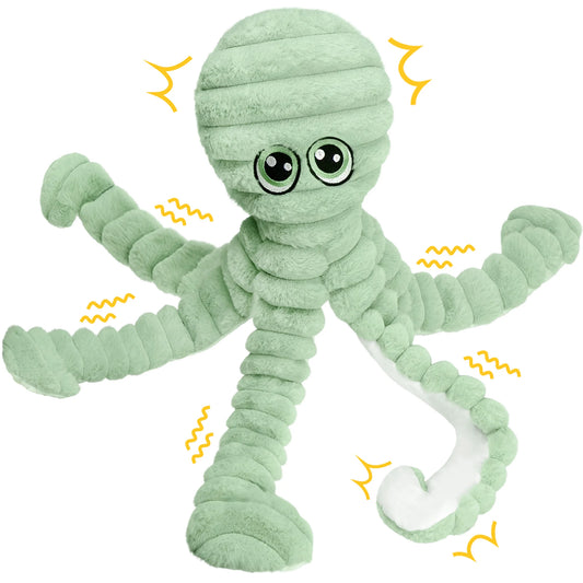 Octopus Squeaky Plush Dog Toy For Chewing And Dental Care