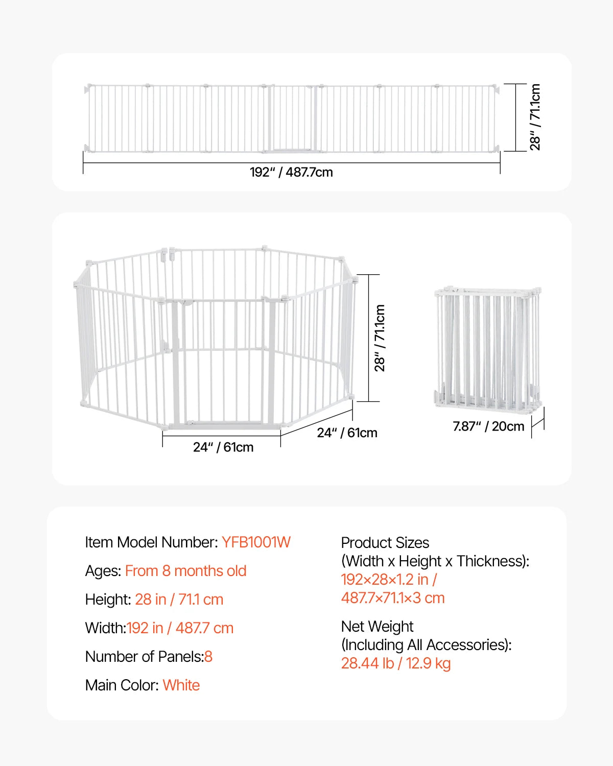 SucceBuy Easy Step Pressure Mount Baby Gate For Home Safety