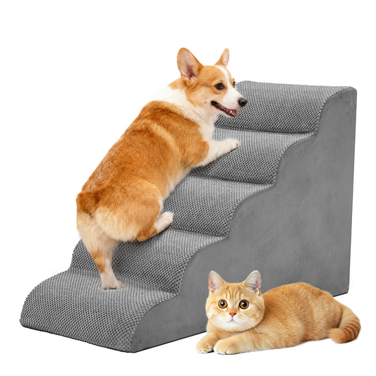 High Density Foam Dog Stairs Curved Non Slip Pet Ramp