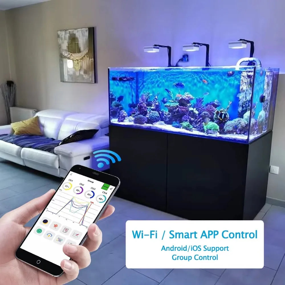 PopBloom RL90 WiFi LED Aquarium Light For Saltwater Reef