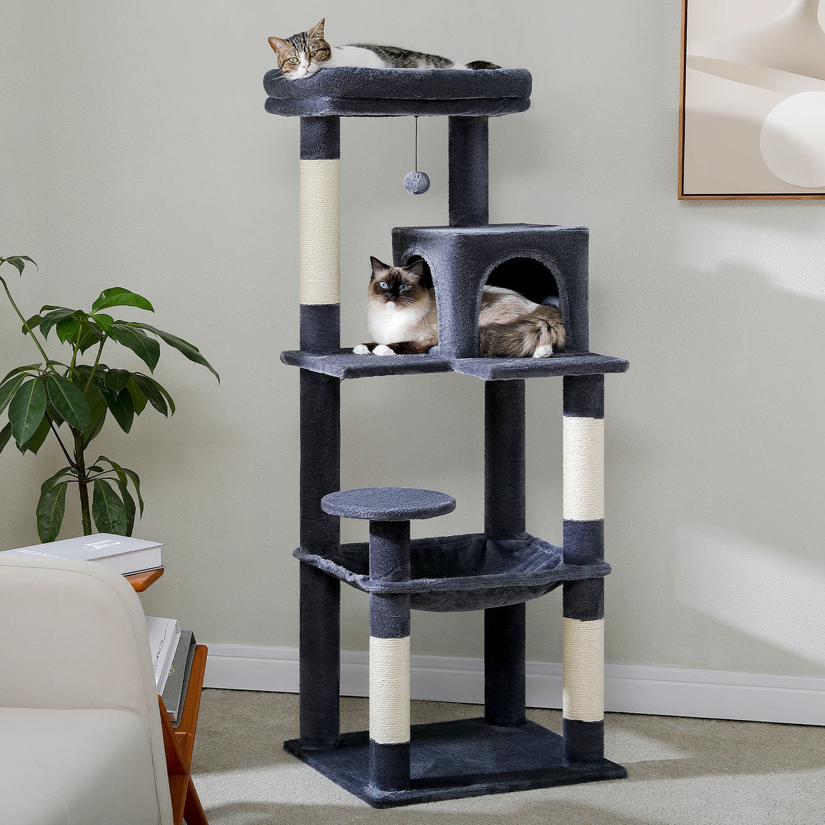 PAWZ Road Five Tier Cat Tower With Sisal Scratching Posts