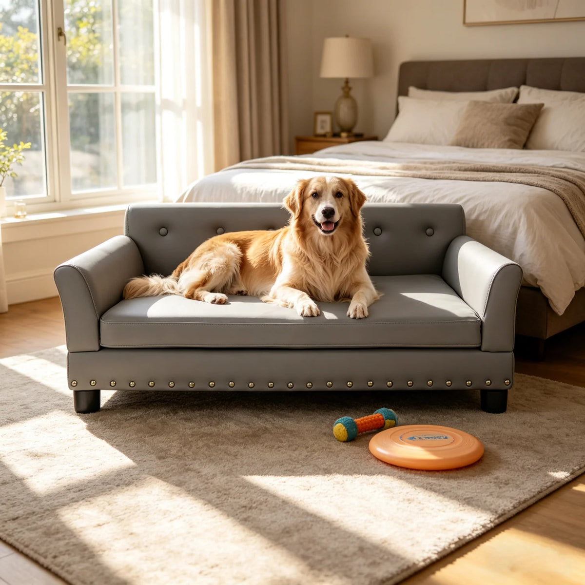 Bingopaw Premium Elevated Dog Sofa With Removable Cushion