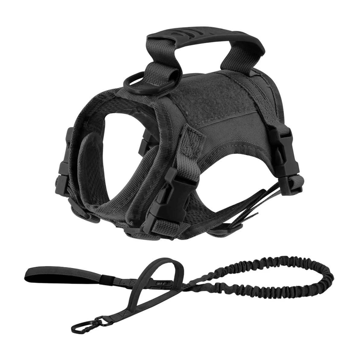 Tactical Adjustable Nylon Harness And Leash For Small Dogs