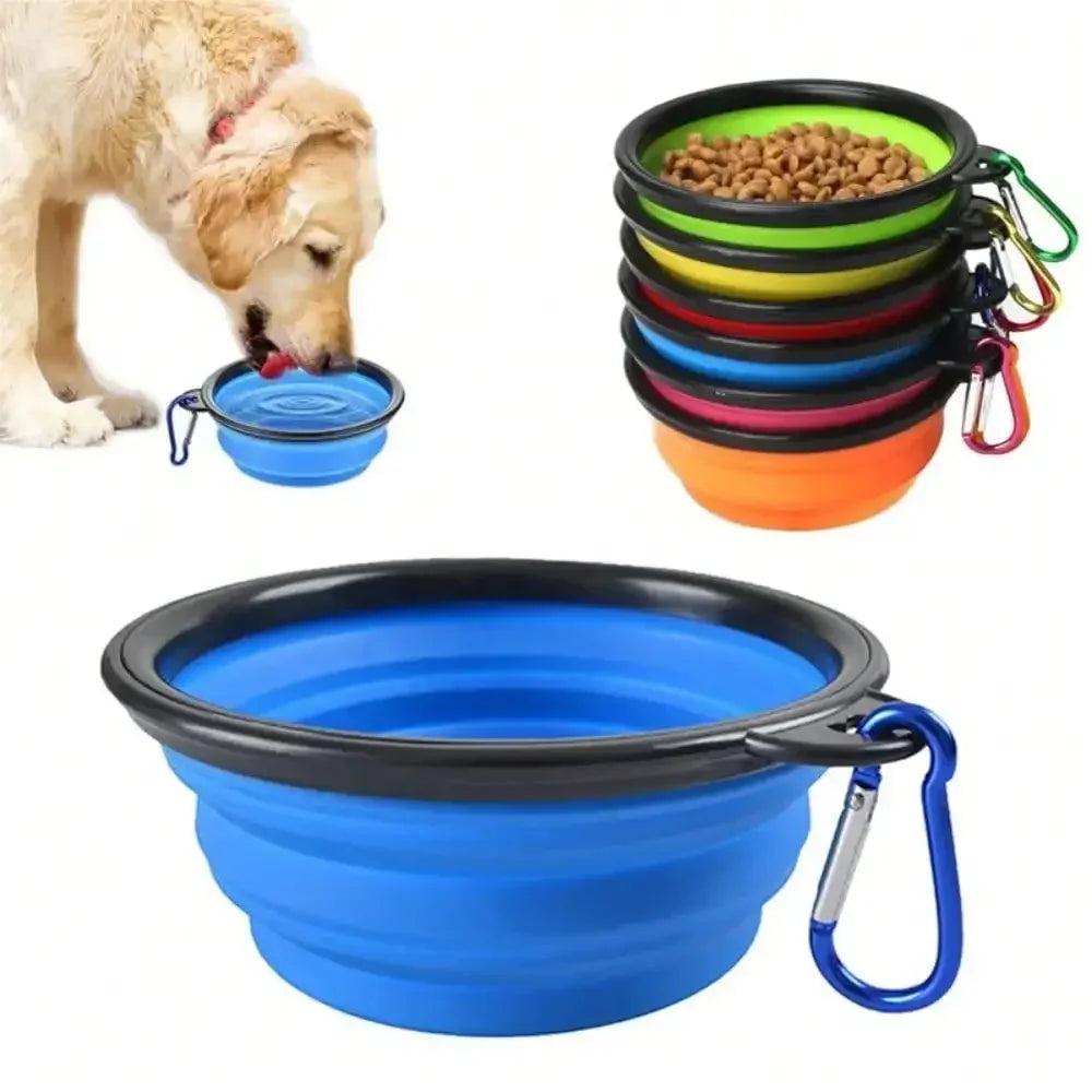 Portable Folding Pet Feeder Bowl For Dogs And Cats Travel