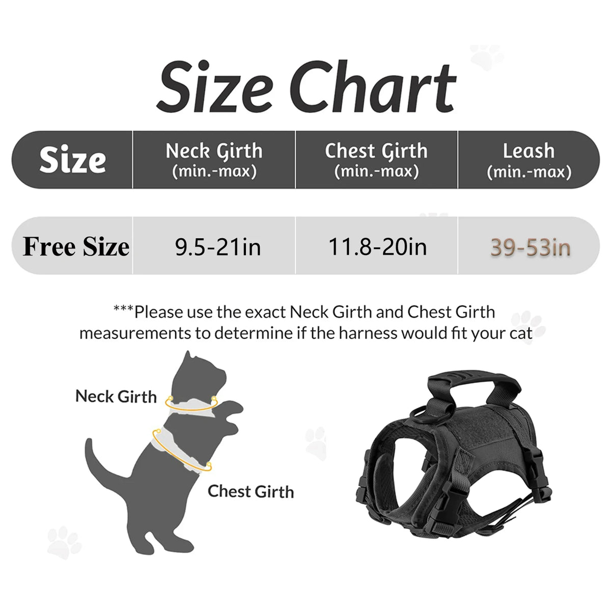 Tactical Adjustable Nylon Harness And Leash For Small Dogs