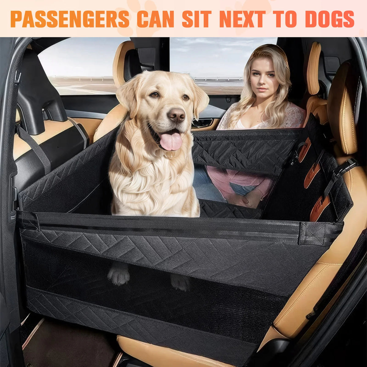 Waterproof Nonslip Dog Back Seat Cover For All Vehicles