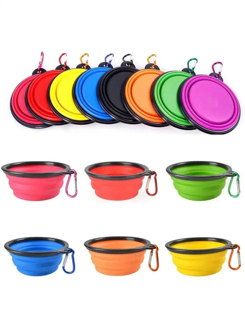 Portable Folding Pet Feeder Bowl For Dogs And Cats Travel