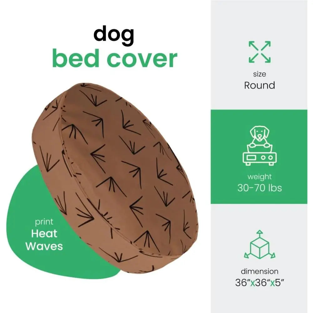 Heat Waves Pet Bed With Breathable Washable Cotton Cover