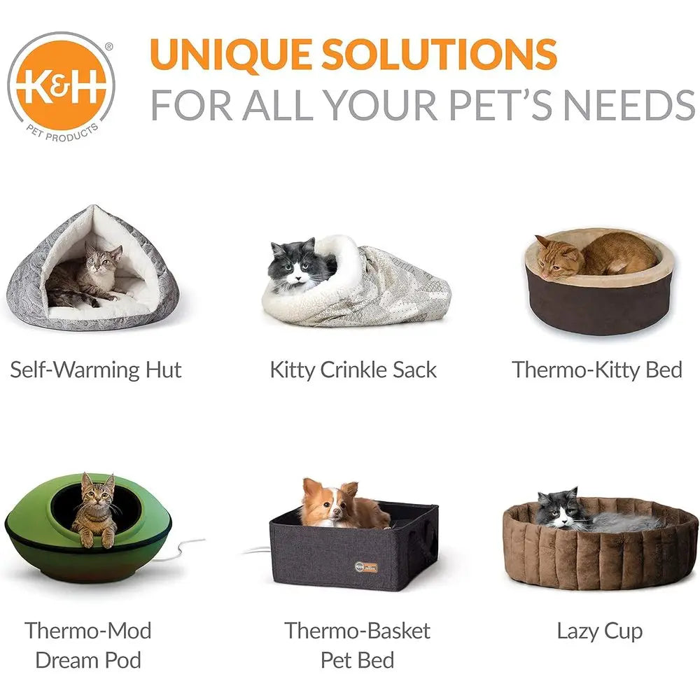 Handwoven Knitted Polyester Round Cat Bed For Small Pets