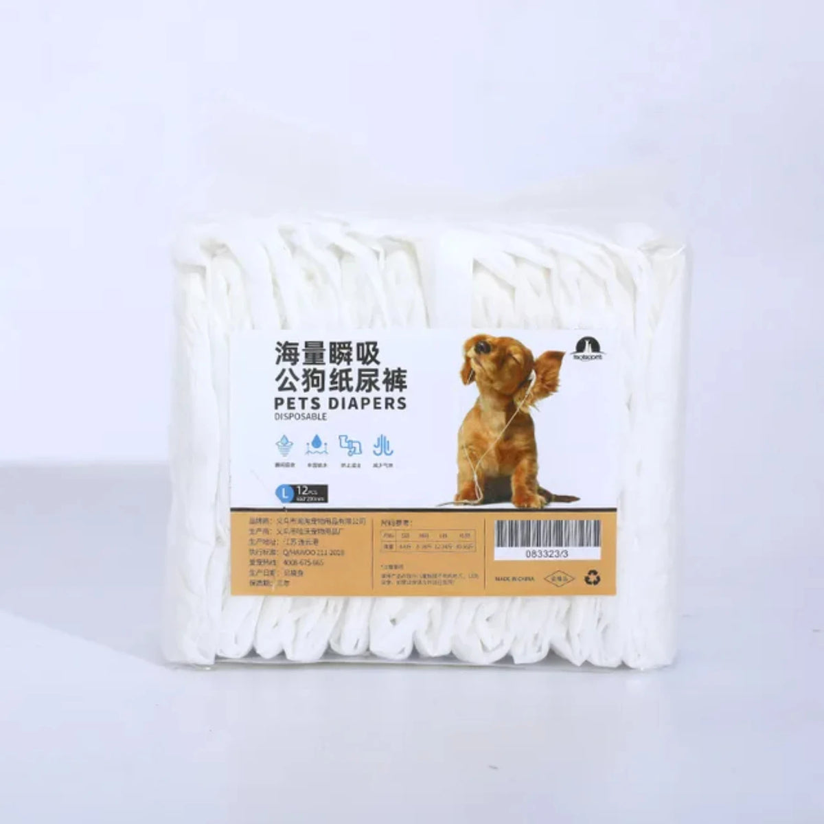 Disposable Breathable Pet Diaper Pants Leakproof Absorbent Protection